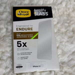 OtterBox Amplify Glass Screen Protector for iPhone 13 - White